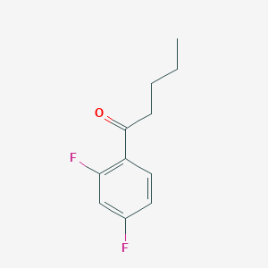 molecular formula C11H12F2O B13055043 1-(2,4-Difluorophenyl)pentan-1-one 