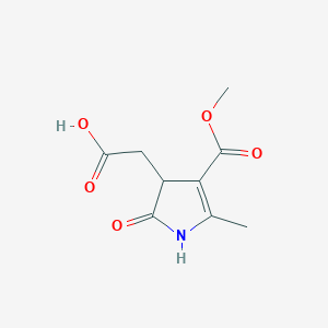 molecular formula C9H11NO5 B1305508 2-[4-(Methoxycarbonyl)-5-Methyl-2-Oxo-2,3-Dihydro-1H-Pyrrol-3-Yl]Acetic Acid CAS No. 77978-73-5