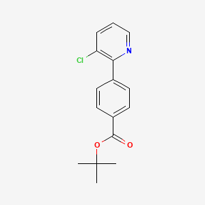 molecular formula C16H16ClNO2 B13055142 Tert-butyl 4-(3-chloropyridin-2-YL)benzoate 