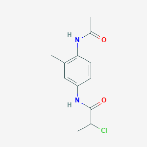 molecular formula C12H15ClN2O2 B1305517 N-(4-acetamido-3-methylphenyl)-2-chloropropanamide CAS No. 500188-25-0