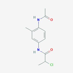 molecular formula C12H15ClN2O2 B1305517 N-(4-Acetylamino-3-methyl-phenyl)-2-chloro-propionamide CAS No. 500188-25-0