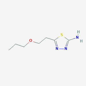 molecular formula C7H13N3OS B1305518 5-(2-Propoxy-ethyl)-[1,3,4]thiadiazol-2-ylamine CAS No. 299937-61-4