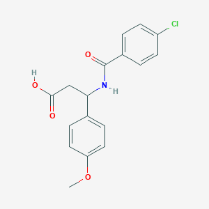 molecular formula C17H16ClNO4 B1305521 3-(4-Chloro-benzoylamino)-3-(4-methoxy-phenyl)-propionic acid CAS No. 332052-54-7