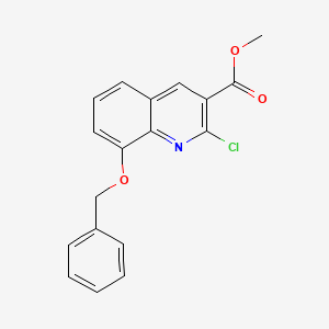 molecular formula C18H14ClNO3 B13055264 Methyl 8-(benzyloxy)-2-chloroquinoline-3-carboxylate 