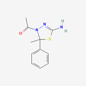 molecular formula C11H13N3OS B1305537 1-(5-Amino-2-methyl-2-phenyl-[1,3,4]thiadiazol-3-yl)-ethanone 