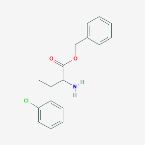 molecular formula C17H18ClNO2 B13055442 Benzyl 2-amino-3-(2-chlorophenyl)butanoate 