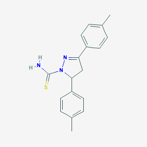 molecular formula C18H19N3S B130555 3,5-Dip-tolyl-4,5-dihydro-1H-pyrazole-1-carbothioamide CAS No. 153332-11-7