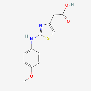 molecular formula C12H12N2O3S B1305552 [2-(4-Methoxy-phenylamino)-thiazol-4-yl]-acetic acid 