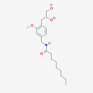 molecular formula C20H33NO4 B130558 Glyceryl nonivamide CAS No. 147465-43-8