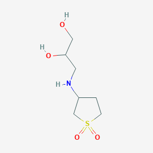 molecular formula C7H15NO4S B1305632 3-(1,1-Dioxo-tetrahydro-1lambda*6*-thiophen-3-yl-amino)-propane-1,2-diol CAS No. 305855-91-8