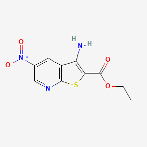 molecular formula C10H9N3O4S B1305636 Ethyl 3-amino-5-nitrothieno[2,3-b]pyridine-2-carboxylate CAS No. 52505-43-8