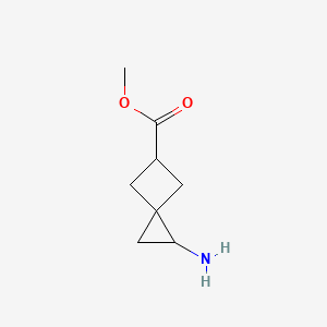 molecular formula C8H13NO2 B13056456 Methyl 1-aminospiro[2.3]hexane-5-carboxylate 