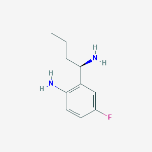 molecular formula C10H15FN2 B13056459 (R)-2-(1-Aminobutyl)-4-fluoroaniline2hcl 