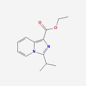 molecular formula C13H16N2O2 B13056476 Ethyl 3-isopropylimidazo[1,5-A]pyridine-1-carboxylate 