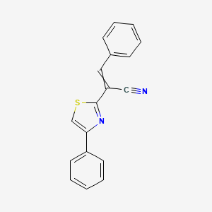 3-Phenyl-2-(4-phenyl-1,3-thiazol-2-yl)acrylonitrile