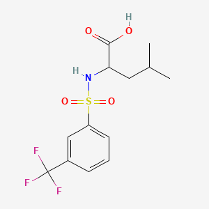 4-Methyl-2-(3-(trifluoromethyl)phenylsulfonamido)pentanoic acid