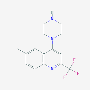 6-Methyl-4-(piperazin-1-yl)-2-(trifluoromethyl)quinoline