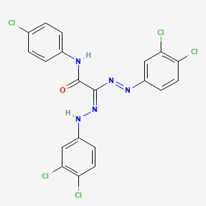 molecular formula C20H12Cl5N5O B13056878 N-(4-chlorophenyl)-1-[(E,Z)-N'-[(3,4-dichlorophenyl)amino]-N-[(3,4-dichlorophenyl)imino]carbamimidoyl]formamide 