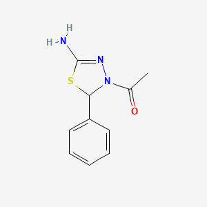 molecular formula C10H11N3OS B1305707 1-(5-Amino-2-phenyl-[1,3,4]thiadiazol-3-yl)-ethanone CAS No. 62236-09-3