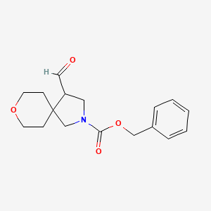 molecular formula C17H21NO4 B13057084 Benzyl 4-formyl-8-oxa-2-azaspiro[4.5]decane-2-carboxylate 