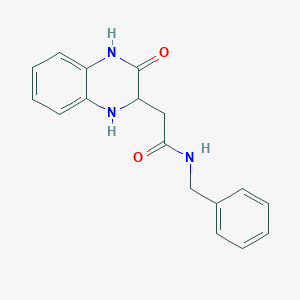 molecular formula C17H17N3O2 B1305710 N-benzyl-2-(3-oxo-1,2,3,4-tetrahydroquinoxalin-2-yl)acetamide CAS No. 36932-43-1