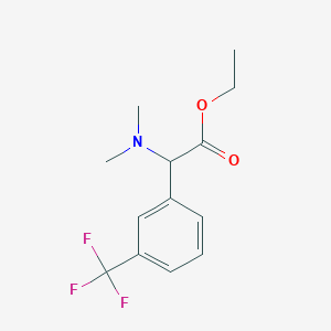 molecular formula C13H16F3NO2 B13057121 Ethyl 2-(dimethylamino)-2-(3-(trifluoromethyl)phenyl)acetate 