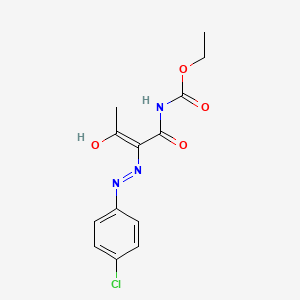 molecular formula C13H14ClN3O4 B13057182 ethyl N-[(Z)-2-[(4-chlorophenyl)diazenyl]-3-hydroxybut-2-enoyl]carbamate 