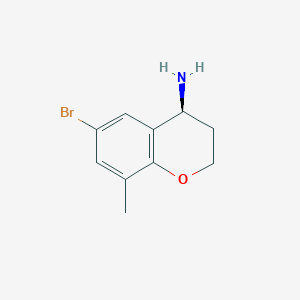 molecular formula C10H12BrNO B13057327 (S)-6-Bromo-8-methylchroman-4-amine 