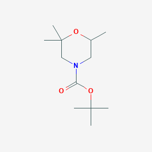 molecular formula C12H23NO3 B13057356 Tert-butyl 2,2,6-trimethylmorpholine-4-carboxylate 