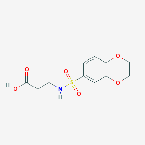 molecular formula C11H13NO6S B1305738 3-(2,3-Dihydro-benzo[1,4]dioxine-6-sulfonylamino)-propionic acid CAS No. 306278-42-2