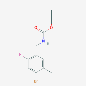 molecular formula C13H17BrFNO2 B13057381 Tert-butyl (4-bromo-2-fluoro-5-methylbenzyl)carbamate 