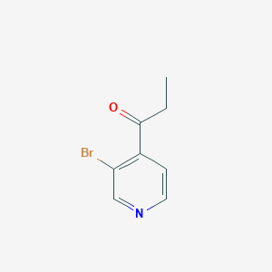 molecular formula C8H8BrNO B13057391 1-(3-Bromopyridin-4-yl)propan-1-one 