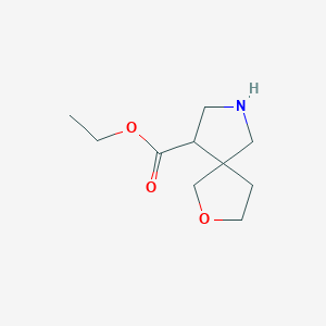 molecular formula C10H17NO3 B13057454 Ethyl 2-oxa-7-azaspiro[4.4]nonane-9-carboxylate 