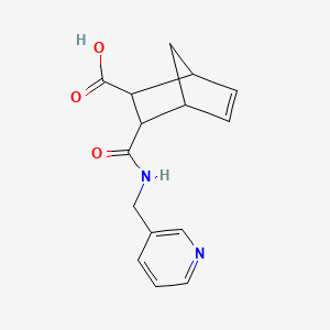 molecular formula C15H16N2O3 B1305749 3-[(Pyridin-3-ylmethyl)-carbamoyl]-bicyclo[2.2.1]hept-5-ene-2-carboxylic acid CAS No. 436811-05-1