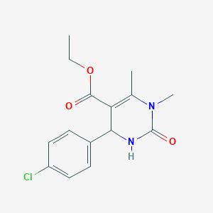 Ethyl 4-(4-chlorophenyl)-1,6-dimethyl-2-oxo-1,2,3,4-tetrahydro-5-pyrimidinecarboxylate