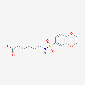 6-(2,3-Dihydro-benzo[1,4]dioxine-6-sulfonylamino)-hexanoic acid