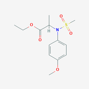 B1305755 ethyl 2-(4-methoxy-N-methylsulfonylanilino)propanoate CAS No. 5628-09-1