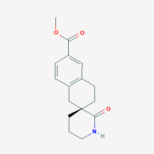 molecular formula C16H19NO3 B13057688 Methyl (R)-2'-oxo-3,4-dihydro-1H-spiro[naphthalene-2,3'-piperidine]-6-carboxylate 