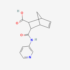 molecular formula C14H14N2O3 B1305776 3-(Pyridin-3-ylcarbamoyl)bicyclo[2.2.1]hept-5-ene-2-carboxylic acid CAS No. 200431-54-5