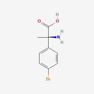 molecular formula C9H10BrNO2 B13057801 (2R)-2-amino-2-(4-bromophenyl)propanoic acid 