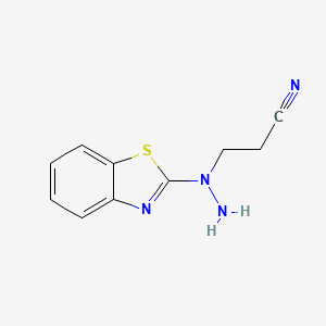 molecular formula C10H10N4S B1305782 3-[1-(1,3-Benzothiazol-2-yl)hydrazino]-propanenitrile CAS No. 86691-41-0