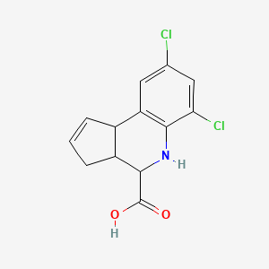 molecular formula C13H11Cl2NO2 B1305783 6,8-Dichloro-3a,4,5,9b-tetrahydro-3H-cyclopenta[c]quinoline-4-carboxylic acid CAS No. 470693-57-3