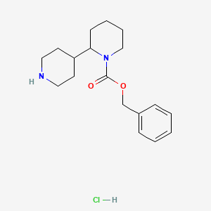 molecular formula C18H27ClN2O2 B13057912 Benzyl [2,4'-Bipiperidine]-1-Carboxylate Hydrochloride 