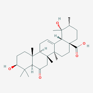molecular formula C30H46O5 B13057922 3beta, 19alpha-Dihydroxy-6-oxo-urs-12-EN-28-oic acid 