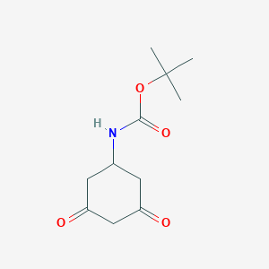 molecular formula C11H17NO4 B13057946 tert-Butyl (3,5-dioxocyclohexyl)carbamate 