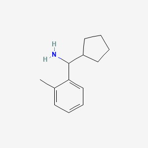 molecular formula C13H19N B13058059 Cyclopentyl(o-tolyl)methanamine 