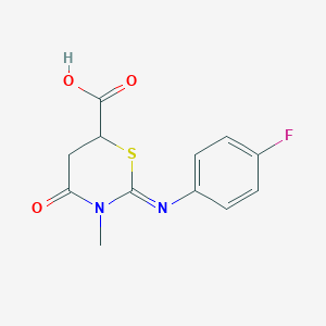2-(4-Fluoro-phenylimino)-3-methyl-4-oxo-[1,3]thiazinane-6-carboxylic acid