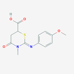 B1305808 2-(4-Methoxy-phenylimino)-3-methyl-4-oxo-[1,3]thiazinane-6-carboxylic acid CAS No. 309265-90-5