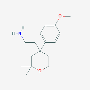 molecular formula C16H25NO2 B1305810 2-[4-(4-Methoxy-phenyl)-2,2-dimethyl-tetrahydro-pyran-4-yl]-ethylamine CAS No. 400748-66-5