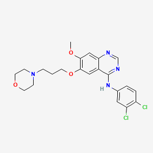 molecular formula C22H24Cl2N4O3 B13058150 N-(3,4-Dichlorophenyl)-7-methoxy-6-(3-morpholinopropoxy)quinazolin-4-amine 